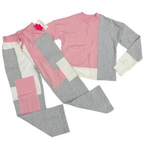 NWT Paperflower Size XL Patchwork Sweatsuit Set